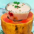 Archana Yadav's cooksnap of when they made Papaya Shake.