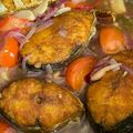 Cooksnap Tournesol Kitchen semasa beliau membuat Ikan Tenggiri Masak Asam.