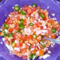 Pamela Albornoz's cooksnap of when they made Pico de gallo.