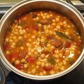 El cooksnap de Abel Gonzalez cuando hizo Cazuela de garbanzos con chorizo y pasas en olla rápida.