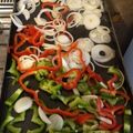 El cooksnap de Marcelo Machado cuando hizo Costeletas de cerdo y colchón de verduras y huevo a la plancheta.