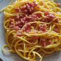 El cooksnap de Conchi Lata cuando hizo Spaghetti a la carbonara con huevo fresco.