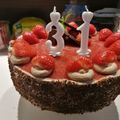 fv Cooksnap-ja, amikor elkészítette a(z) Málnazselés csokimousse torta 🎂 receptet.