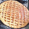 El cooksnap de Andrea Ayala cuando hizo Pastafrola XXL en bandeja pizzera (con aceite).