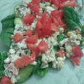 El cooksnap de Celia Laguna cuando hizo Ensalada de aguacates con espinacas.