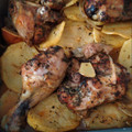 El cooksnap de Esther cuando hizo Pollo al horno a las finas hierbas con guarnición.