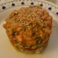 El cooksnap de Laura cuando hizo Tártar de salmón con aguacate.