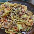 El cooksnap de Micaela Graciette cuando hizo Fideos de Zucchini y Entrecot al Curry.