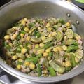 El cooksnap de Claudia Rojas cuando hizo Garbanzos con judías, habas y jamón.