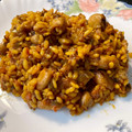 El cooksnap de jram53 👨‍🍳🥘🥖 cuando hizo Arroz con chipirones y mayonesa de ajo negro.
