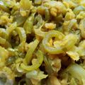 Ummay Salma's cooksnap of when they made মুগ মুসুর ডাল দিয়ে চিচিঙ্গা ভাজি.