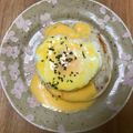 El cooksnap de Maiko Kamata cuando hizo Huevos benedictinos ingleses.