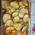 El cooksnap de Luis Hurtado cuando hizo Pastel de berenjenas con papas y relleno de salsa de tomate y carne.