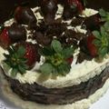 El cooksnap de Rominita cuando hizo Torta de chocolate con frutillas y crema chantillí.