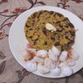 Geeta Khurana's cooksnap of when they made Makki & mulli ke patte ka paratha (radish leaves).