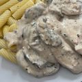 Anett Komáromi Cooksnap-ja, amikor elkészítette a(z) Tejszínes-gombás csirkemell, szarvacska tésztával receptet.