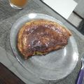 El cooksnap de Diego cuando hizo Omelette de banana y avena 🍌🥚.
