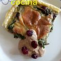 El cooksnap de Inma Limón cuando hizo Quiche hojaldrada de espinacas y champiñones con salsa de arándanos.