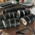 El cooksnap de Dayna White cuando hizo Sushi de salmón.