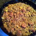 Felix's cooksnap of when they made Sausage n Shrimp fried rice.