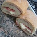 El cooksnap de nataly paiva cuando hizo Pan casero relleno de jamón y queso.