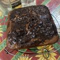 El cooksnap de Sil Sera cuando hizo Budín de bananas y pera con cubierta crocante de chocolate.