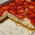 El cooksnap de Dani Blum cuando hizo Tarta de queso y fresas.