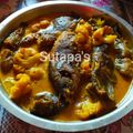 Sutapa Chakraborty's cooksnap of when they made ফুলকপি দিয়ে মাছের ঝোল(foolkopi diye maacher jhol recipe in Bengali).