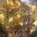 El cooksnap de Yesii Almaraz cuando hizo Bisteces con papas y nopales.