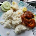 Cooksnap Aminah Ahmed semasa beliau membuat Nasi Lemak Santan Ummi Rizqi.
