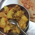 Alka kocher का कुकस्नैप जब उन्होंने आलू और सेम की सब्जी (aloo aur sem ki sabzi recipe in Hindi) बनाया था।