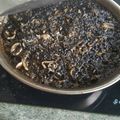 El cooksnap de Andrea Sobrino Corman cuando hizo Arroz negro con sepia y salsa alioli.