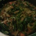 El cooksnap de Dani Morones cuando hizo Carne de res con rajas de poblano.