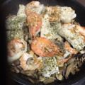 El cooksnap de Tamari Serrano Araujo cuando hizo Bacalao con champiñón y langostinos al ajillo.