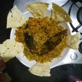 Saroj Shah's cooksnap of when they made Soyabean Dum Biryani.
