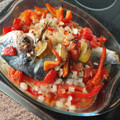 El cooksnap de socramv cuando hizo Dorada con verduras y patatas al horno.