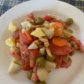 El cooksnap de Laura cuando hizo Sobras de Pollo asado con patatas y ensalada.