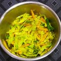 MRUDULA PARMAR's cooksnap of when they made કોબીજ ગાજર મરચાં નો સંભારો (Cabbage Gajar Marcha Sambharo Recipe In Gujarati).