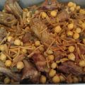 El cooksnap de Sandra cuando hizo Fideos tostados con costillas de cerdo y garbanzos.