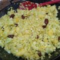 El cooksnap de silvia cuando hizo Colirroz al curry con manzana y pasas.