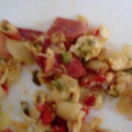 El cooksnap de Arantxa llich Uliánov cuando hizo Huevos rotos con pimiento y jamón.