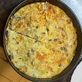 El cooksnap de Ines Garcia Botana cuando hizo Tarta de champiñones, jamón y puerro.