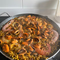 El cooksnap de cristina cuando hizo Fideuá de mejillones, sepia y langostinos.