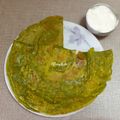 Jasmin Motta _ #BeingMotta's cooksnap of when they made Palak besan chilla.
