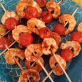 El cooksnap de Sandra cuando hizo Mini brochetas de tomates cherry y gambas marinadas.