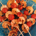 El cooksnap de Sandra cuando hizo Mini brochetas de tomates cherry y gambas marinadas.