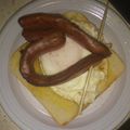El cooksnap de Angel Iria cuando hizo Salchichas frankfurt corazón y huevo.