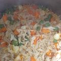 El cooksnap de Scarlet Campos cuando hizo Arroz a la jardinera.