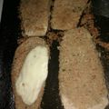 El cooksnap de Clau Chcbr cuando hizo Milanesa de berenjena.