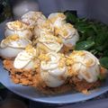 El cooksnap de Míriam Mateos cuando hizo Huevos rellenos de atún, surimi y aceitunas aliñadas.